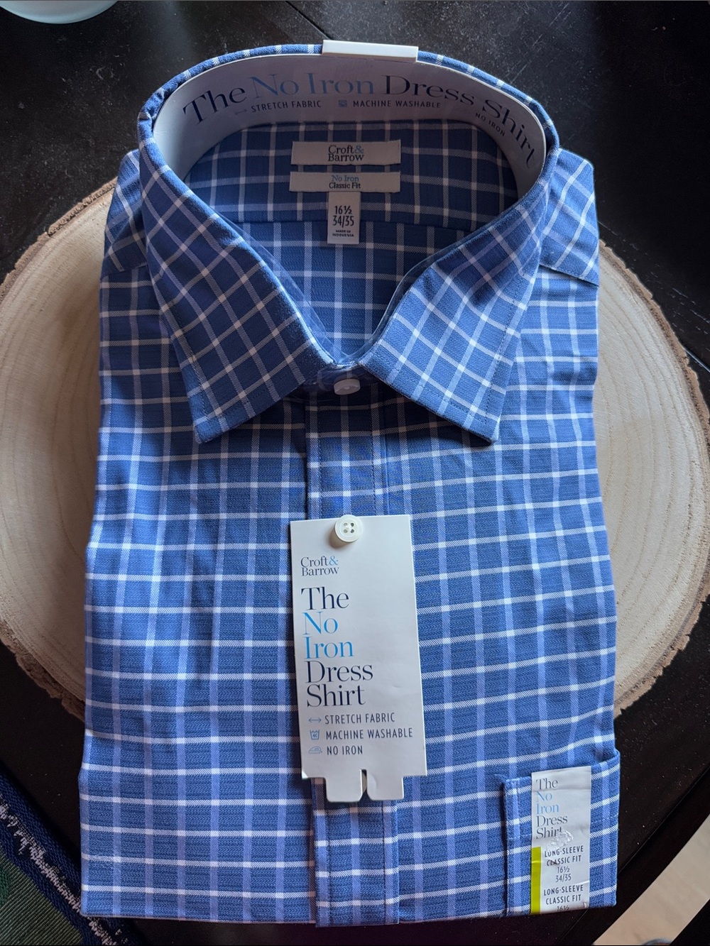 croft & barrow Blue pocket Dress Shirt